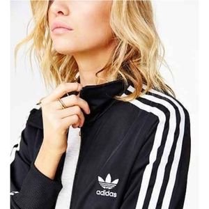 ADIDAS ORIGINALS Europa Track Jacket F47762 Womens Small Classic Black 3 Stripes